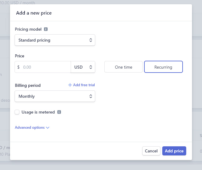 Adding an Additional Price to your Product in Stripe